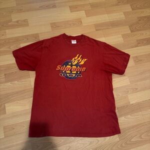 Supreme Fire Tee Red Sz M